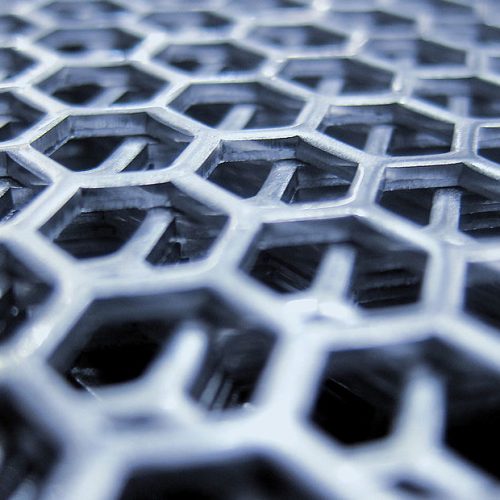 Hexagonal perforated metal sheets, for industrial
